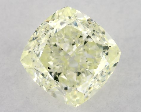 GIA 0.64 Carat Fancy Yellow Green-SI2 Cushion Modified Cut Diamond
